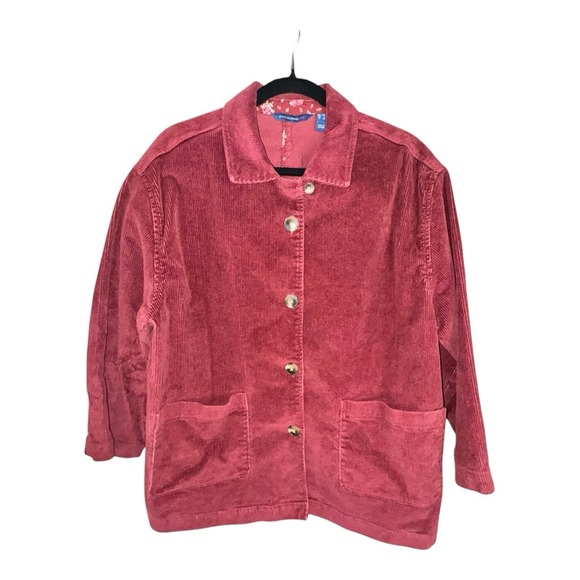 Izaac Mizrahi Jackets & Blazers - Isaac Mizrahi Live! Maroon Corduroy Jacket Blazer US Size Large